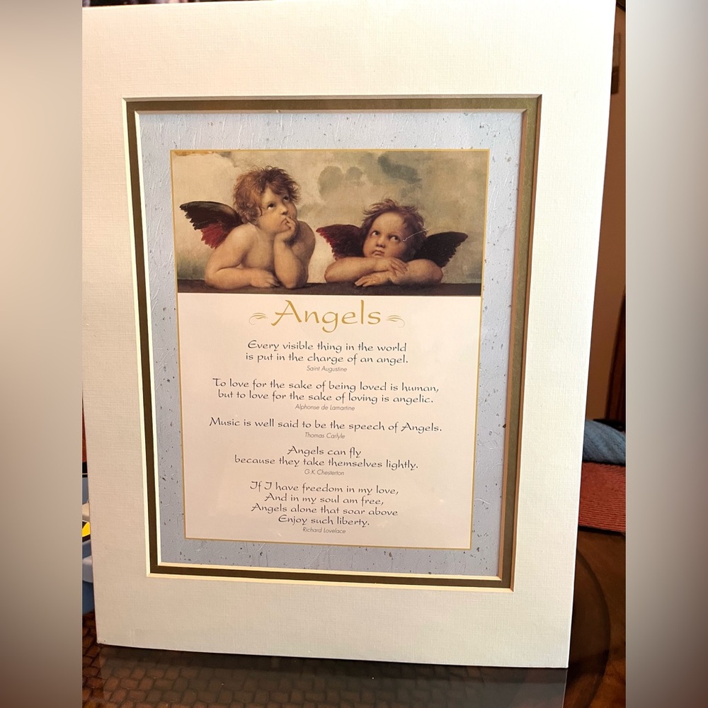 1993 Raphael "Angels" Lithograph by Erich Lessing Factory Wrapped NWT, 11”x14”